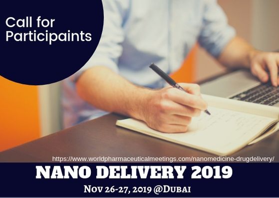 We are happy to be announce our next Conference “Frontier Meeting and Exhibition on Nano Medicine and Drug Delivery” going to be held on Nov 26-27, 2019 at Dubai