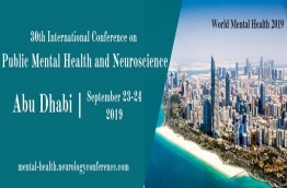 We stretch out a warm welcome to our 30th International Conference on Public Mental Health and Neuroscience held amid September 23-24, 2019 in Abu Dhabi, UAE.